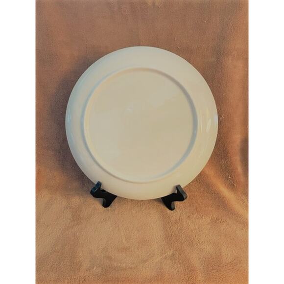 Vintage Early Mid-Century Yellow Rose 24Kt Edged 10.5" Plate - Picture 4 of 5